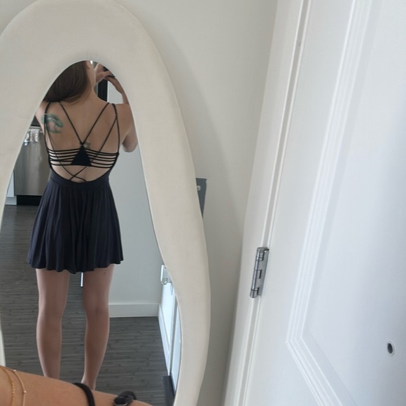 Urban outfitters silence + noise charcoal grey romper with low cut back - Picture 6 of 8